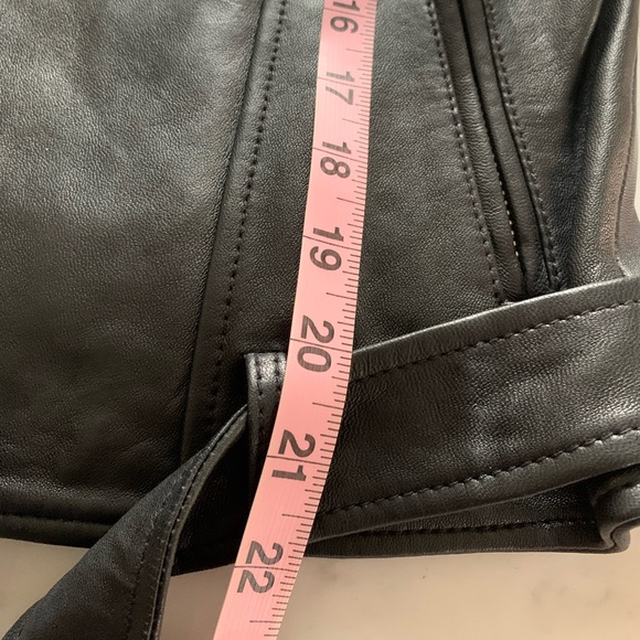 NWT Maje black leather biker jacket size 36 - Picture 8 of 9